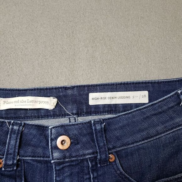 Pilcro and the Letterpress High-Rise Denim Moto Legging zip ankle size 28 - Picture 7 of 16